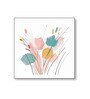 Elegant Blooming Flowers Painting Set of 4 Canvas Wall Painting Black Frame