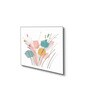Elegant Blooming Flowers Painting Set of 4 Canvas Wall Painting Black Frame