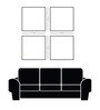 Elegant Blooming Flowers Painting Set of 4 Canvas Wall Painting Black Frame