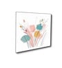 Elegant Blooming Flowers Painting Set of 4 Canvas Wall Painting Black Frame