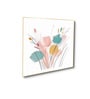 Elegant Blooming Flowers Painting Set of 4 Canvas Wall Painting Gold Frame