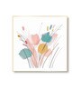 Elegant Blooming Flowers Painting Set of 4 Canvas Wall Painting Gold Frame