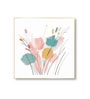 Elegant Blooming Flowers Painting Set of 4 Canvas Wall Painting Gold Frame