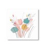 Elegant Blooming Flowers Painting Set of 4 Canvas Wall Painting White Frame