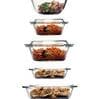 Elegant Borosilicate Glass (Set of 6) Baking Dish with Lid