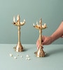 Elegant Brass Candlesticks Diya Stand for D cor Set of 2