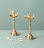 Elegant Brass Candlesticks Diya Stand for D cor Set of 2