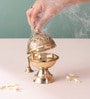 Elegant Brass Dhoop Holder Bowl