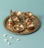 Elegant Brass Pooja Thali Set