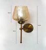 Elegant Brass Wall Light Ribbed Glass Shade