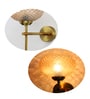 Elegant Brass Wall Sconce with Amber Crystal Globe Glass