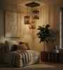 Elegant Brown Solid Wood Cluster Hanging Light