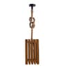 Elegant Brown Solid Wood Single Hanging Light