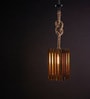 Elegant Brown Solid Wood Single Hanging Light
