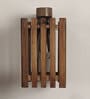 Elegant Brown Solid Wood Wall Sconces