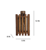 Elegant Brown Solid Wood Wall Sconces