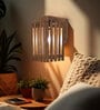 Elegant Brown Solid Wood Wall Sconces
