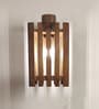Elegant Brown Solid Wood Wall Sconces