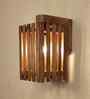 Elegant Brown Solid Wood Wall Sconces