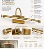 Elegant Brushed Brass LED Picture Light