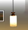 Elegant Ceramic Pendant Light with Floral Pattern