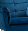 Elegant Chaise Velvet Fabric Lounge Chair In Blue Colour