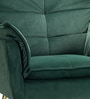 Elegant Chaise Velvet Fabric Lounge Chair In Green Colour