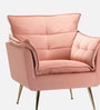 Elegant Chaise Velvet Fabric Lounge Chair In Pink Colour