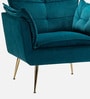 Elegant Chaise Velvet Fabric Lounge Chair In Teal Colour
