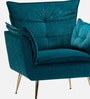 Elegant Chaise Velvet Fabric Lounge Chair In Teal Colour