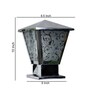 Elegant Chrome Finish Gate Light with Floral Design