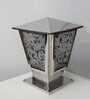 Elegant Chrome Finish Gate Light with Floral Design