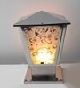 Elegant Chrome Finish Gate Light with Floral Design