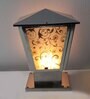 Elegant Chrome Finish Gate Light with Floral Design