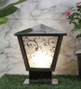 Elegant Chrome Finish Gate Light with Floral Design
