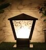 Elegant Chrome Finish Gate Light with Floral Design