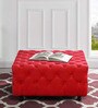 Ida Classic Tufted Ottoman in Red Colour