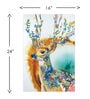 Elegant deer Panels Blue Canvas Teakwood And MDF Framed Wildlife Art Panels