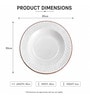Cream Ceramic Textured Serving Plate