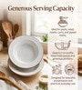 Cream Ceramic Textured Serving Plate