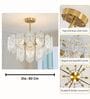 Elegant Crystal Glass Oval Plate Chandelier