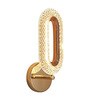 Elegant Crystal LED Wall Sconce Light Gold Finish with Clear Acrylic Shade
