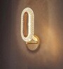 Elegant Crystal LED Wall Sconce Light Gold Finish with Clear Acrylic Shade