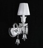Elegant Crystal Wall Sconce with Fabric Shade Elegant Crystal Wall Sconce with Fabric Shade
