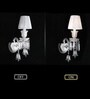Elegant Crystal Wall Sconce with Fabric Shade Elegant Crystal Wall Sconce with Fabric Shade