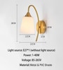 Elegant Decorative Wall Sconce Light Fixture with PVC Plastic Shade Gold Finish Metal Wall Lamp