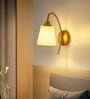 Elegant Decorative Wall Sconce Light Fixture with PVC Plastic Shade Gold Finish Metal Wall Lamp