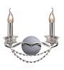 Elegant Dual Candle Crystal Wall Light   Chrome Finish