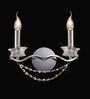 Elegant Dual Candle Crystal Wall Light   Chrome Finish