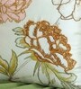 Elegant Embroidered Floral Throw Cushion Cover (18x18)